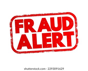 Sello de texto de alerta de fraude, fondo de concepto