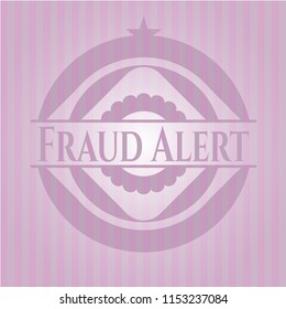 Fraud Alert pink emblem