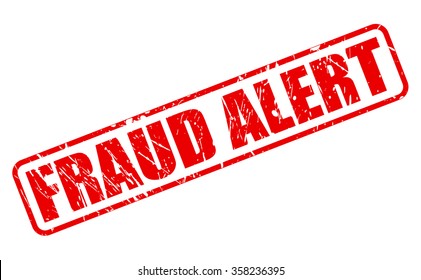 Fraud Alert Red Stamp Text On Stock Vector (Royalty Free) 358236395