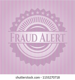 Fraud Alert retro pink emblem