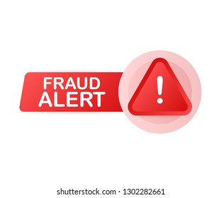 Fraud alert. Security Audit, Virus Scanning, Cleaning, Eliminating Malware, Ransomware. Vector stock illustration.