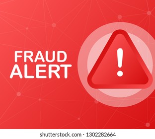 Fraud alert. Security Audit, Virus Scanning, Cleaning, Eliminating Malware, Ransomware. Vector stock illustration.