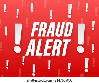 Fraud alert. Security Audit, Virus Scanning, Cleaning, Eliminating Malware, Ransomware. Vector stock illustration.