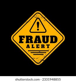 fraud alert sign background stay safe from money scam vector