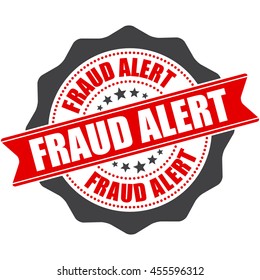 Fraud Alert stamp on white background - vector illustration