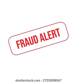 Alerta de fraude carimbo vetor retângulo vermelho aviso no fundo branco.