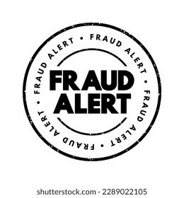 Fraud Alert text stamp, concept background