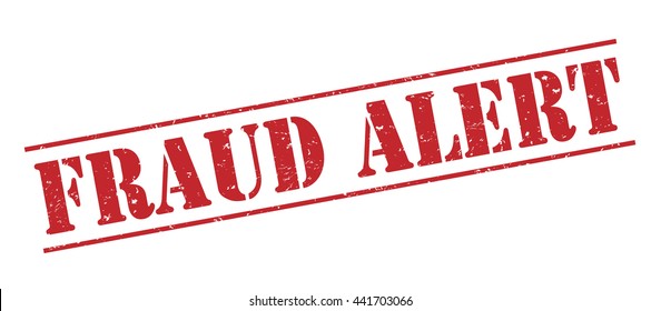 fraud alert vector stamp on white background