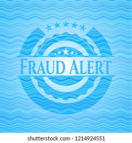 Fraud Alert water style badge.