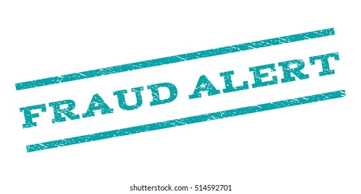 Fraud Alert watermark stamp. Text tag between parallel lines with grunge design style. Rubber seal stamp with dirty texture. Vector color ink imprint on a white background.