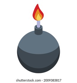 Fraud bomb icon. Isometric of fraud bomb vector icon for web design isolated on white background