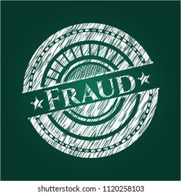Fraud chalkboard emblem