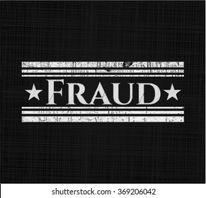 Fraud chalkboard emblem