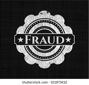 Fraud with chalkboard texture
