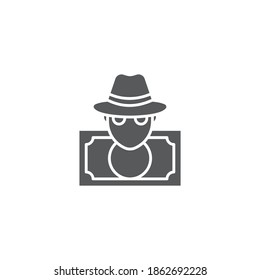 fraud color, line, outline vector sign, linear style pictogram isolated on white. Symbol, logo illustration