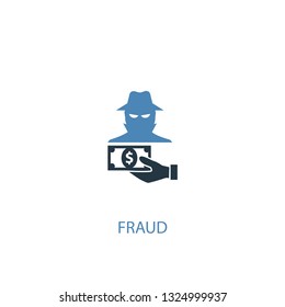 fraud concept 2 colored icon. Simple blue element illustration. fraud concept symbol design. Can be used for web and mobile UI/UX
