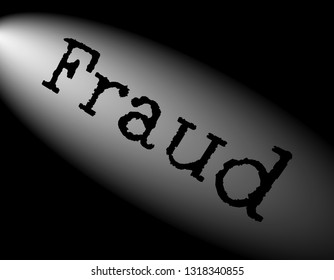 fraud crime concept, black background 