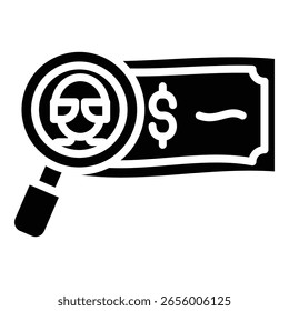Betrugserkennung Symbol Fett Stil für verschiedene Design-Zwecke