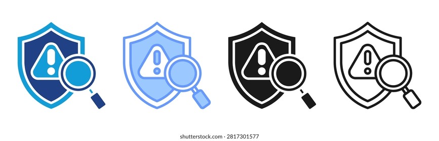 Fraud Detection icon set multiple style collection