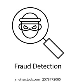 Fraud Detection Icon – Shield with a Magnifying Glass, Representing Security Monitoring