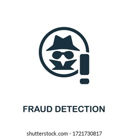 Fraud Detection icon. Simple illustration from fintech industry collection. Creative Fraud Detection icon for web design, templates, infographics and more