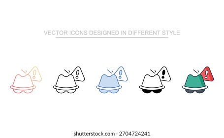 Fraud Detection Linie Symbol Set Vektorstock mit weißem Hintergrund