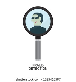 Fraud detection sign, Vector illustration in flat style