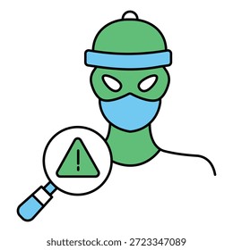 Ícone de Vetor de Detecção de Fraude Análises de Crime Financeiro Anti-Fraude