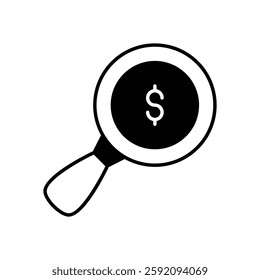 Fraud detection vector icon for crypto security systems.