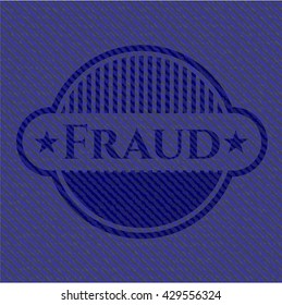 Emblema de fraude con fondo de alta calidad denim