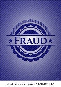 Fraud emblem with jean high quality background