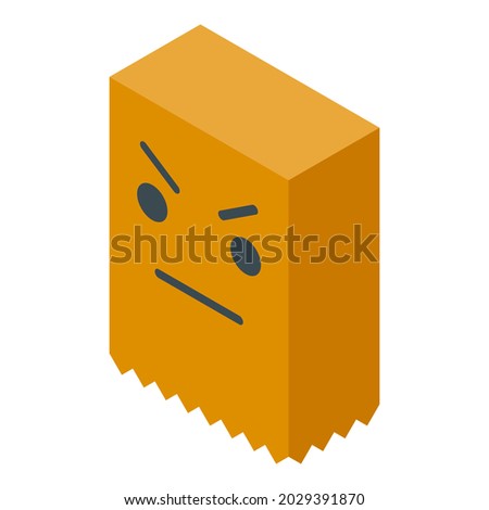 Fraud face pack icon isometric vector. Hacker mask. Cyber guy