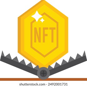Fraud and failure business. Crisis NFT token poor and loan away trap metaphor. Money budget theft and mistake cost steal expensive coin. Finance risk problem.

