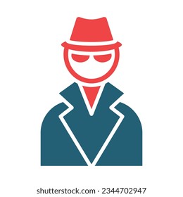 Fraud Glyph Two Color Icon For Personal And Commercial Use.
