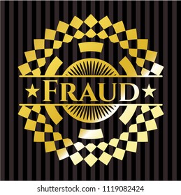 Fraud gold badge or emblem