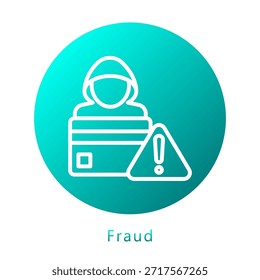 Icono De Gradiente De Fraude, Mini Ilustración Relacionada Con El Servicio De Pago. Uso Para El Concepto Moderno, Ui, Web Ux Y Desarrollo De App.