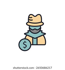 ícone de fraude coleção .design estilo com fundo