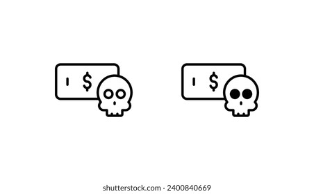 Diseño de icono de fraude con ilustración de fondo blanco