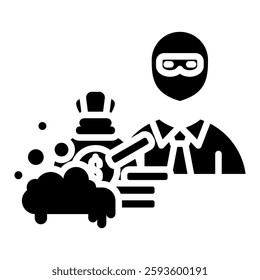 Fraud Icon in Glyph Style. Simple Vector Design. Simple Vector Glyph Icon