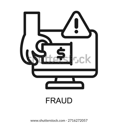 Fraud icon line vector illustration