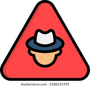 Fraud Icon Lineal Color Vector Illustration
