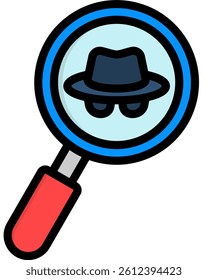 Fraud Icon Lineal Color Vector Illustration
