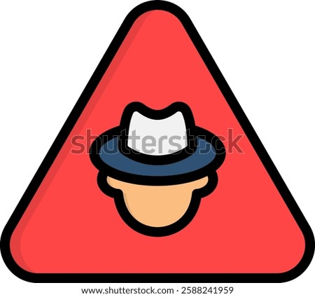 Fraud Icon Lineal Color Vector Illustration