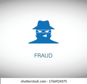 Fraud icon ninja style vector isolate. 