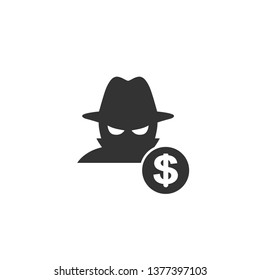 Fraud icon in simple design. Vector illustration