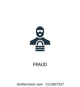 fraud icon. Simple element illustration. fraud concept symbol design from analytics, research collection. Can be used for web and mobile.