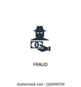 Fraud Icon. Simple Element Illustration. Fraud Concept Symbol Design. Can Be Used For Web And Mobile.