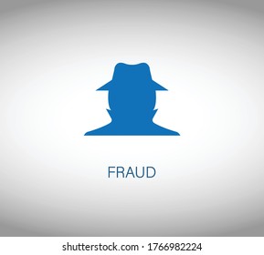 fraud icon. Simple element illustration. fraud concept symbol design. Can be used for web and mobile.
