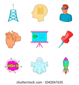 Fraud icons set. Cartoon set of 9 fraud vector icons for web isolated on white background