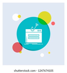 fraud, internet, login, password, theft White Glyph Icon colorful Circle Background